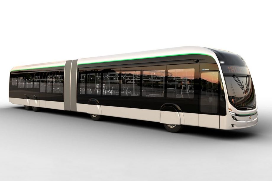 Vadonatúj csuklós villanybuszt dob piacra a Marcopolo