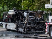 Kiégett egy Scania Citywide Szegeden