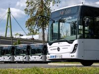 Megérkeztek a győri rendeltetésű Mercedes-Benz Conecto G csuklósok is