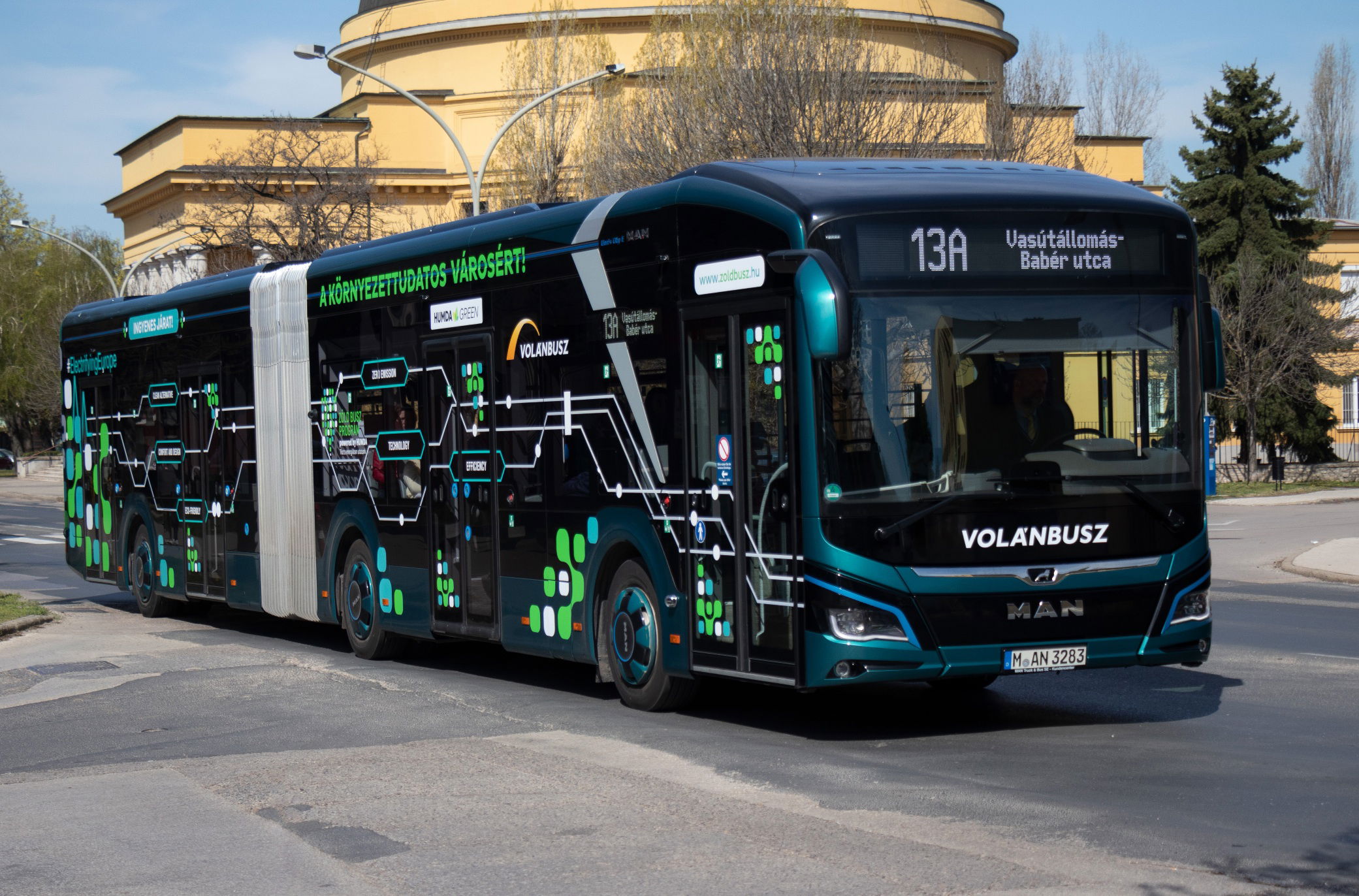 Nyíregyházán folytatódnak az MAN Lion’s City 18 E csuklósának tesztfutásai