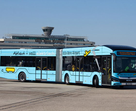 MAN Lion’s City 18 E villanybuszok érkeztek a Köln-Bonn repülőtérre