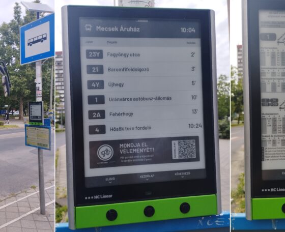 Újabb pécsi buszmegállókba helyez ki digitális utastájékoztatókat a Tüke Busz