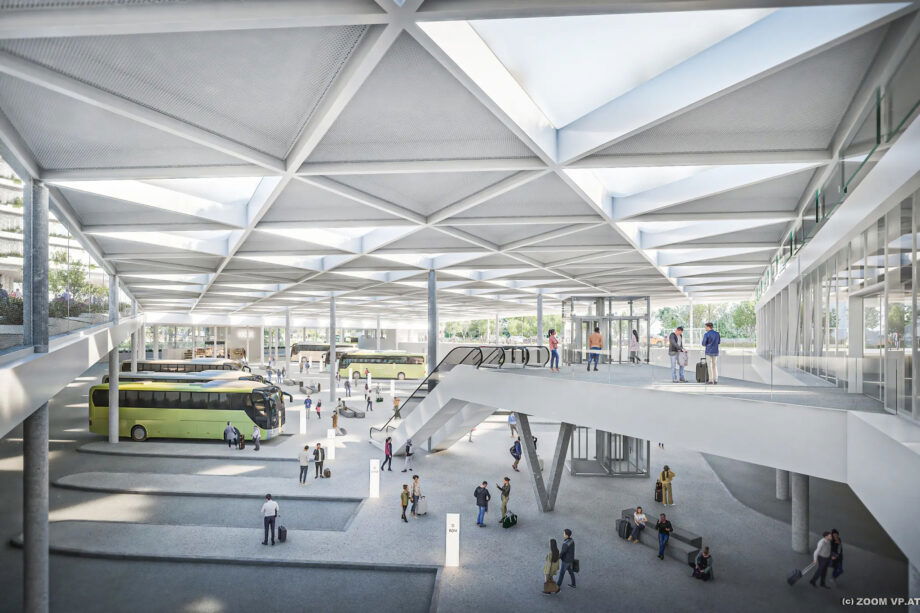 Hivatalosan is megkezdődött az új távolsági buszterminál építése Bécsben 1 Handelskai 4